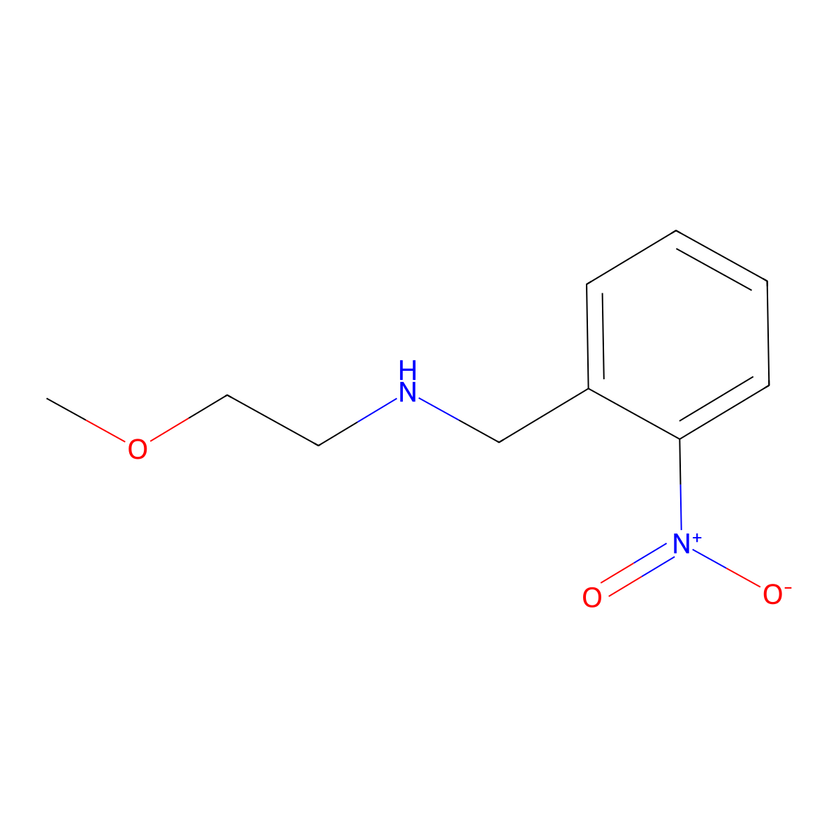 (2-Methoxyethyl)[(2-nitrophenyl)methyl]amine molecular structure, CAS 1021102-36-2