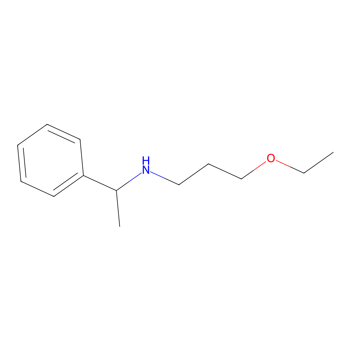 (3-Ethoxypropyl)(1-phenylethyl)amine molecular structure, CAS 1021102-63-5