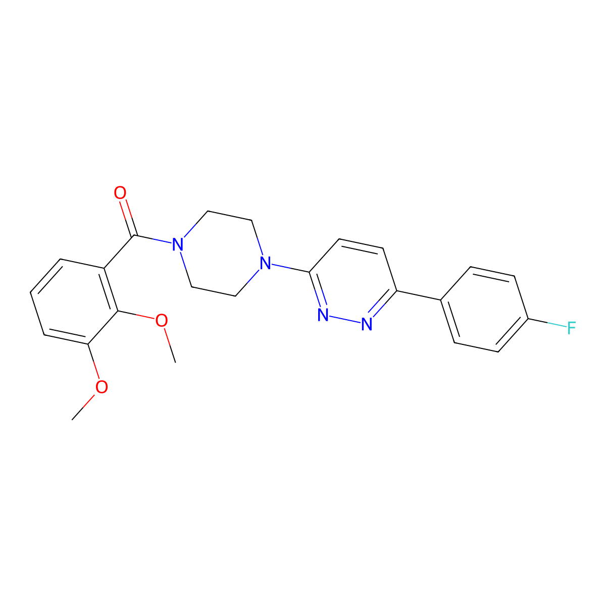 (2,3-Dimethoxyphenyl)(4-(6-(4-fluorophenyl)pyridazin-3-yl)piperazin-1-yl)methanone molecular structure, CAS 1021103-36-5