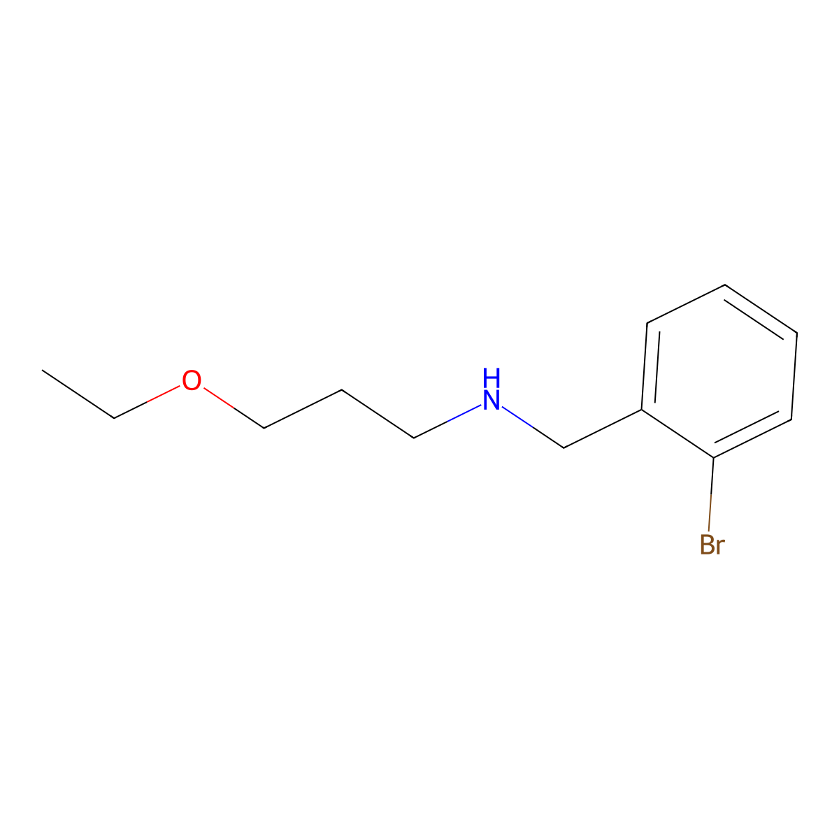 [(2-Bromophenyl)methyl](3-ethoxypropyl)amine molecular structure, CAS 1021103-55-8