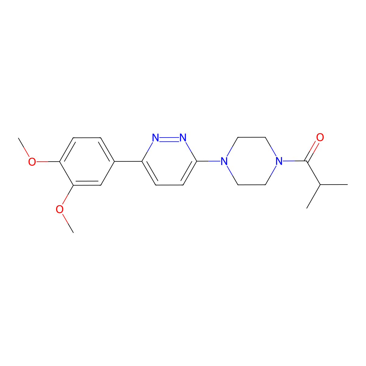 1-(4-(6-(3,4-Dimethoxyphenyl)pyridazin-3-yl)piperazin-1-yl)-2-methylpropan-1-one molecular structure, CAS 1021103-73-0