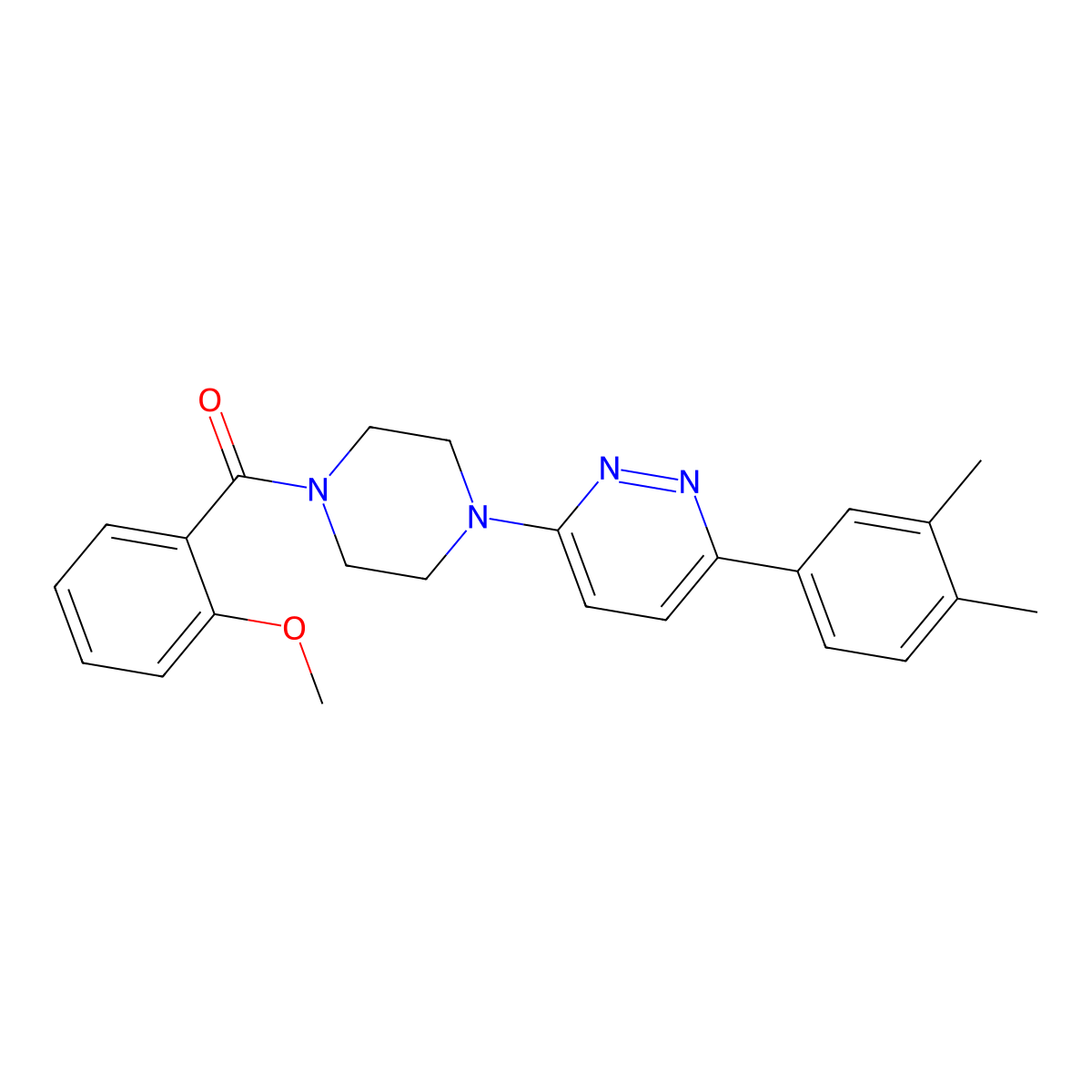 (4-(6-(3,4-Dimethylphenyl)pyridazin-3-yl)piperazin-1-yl)(2-methoxyphenyl)methanone molecular structure, CAS 1021103-91-2