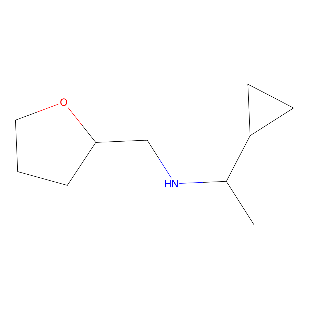 (1-Cyclopropylethyl)[(oxolan-2-yl)methyl]amine molecular structure, CAS 1021104-23-3