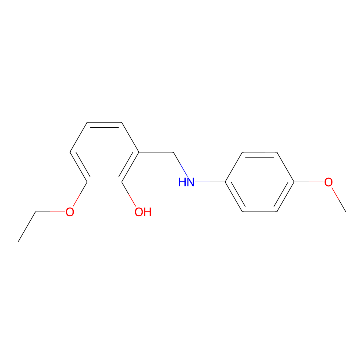 2-Ethoxy-6-{[(4-methoxyphenyl)amino]methyl}phenol molecular structure, CAS 1021105-03-2