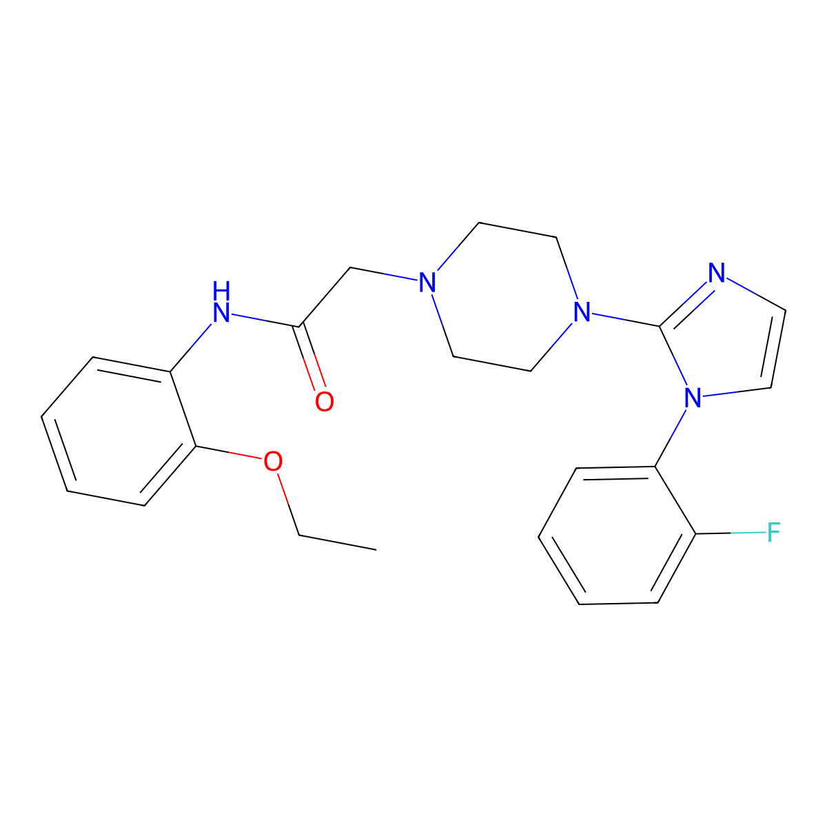 N-(2-ethoxyphenyl)-2-(4-(1-(2-fluorophenyl)-1H-imidazol-2-yl)piperazin-1-yl)acetamide molecular structure, CAS 1021105-69-0