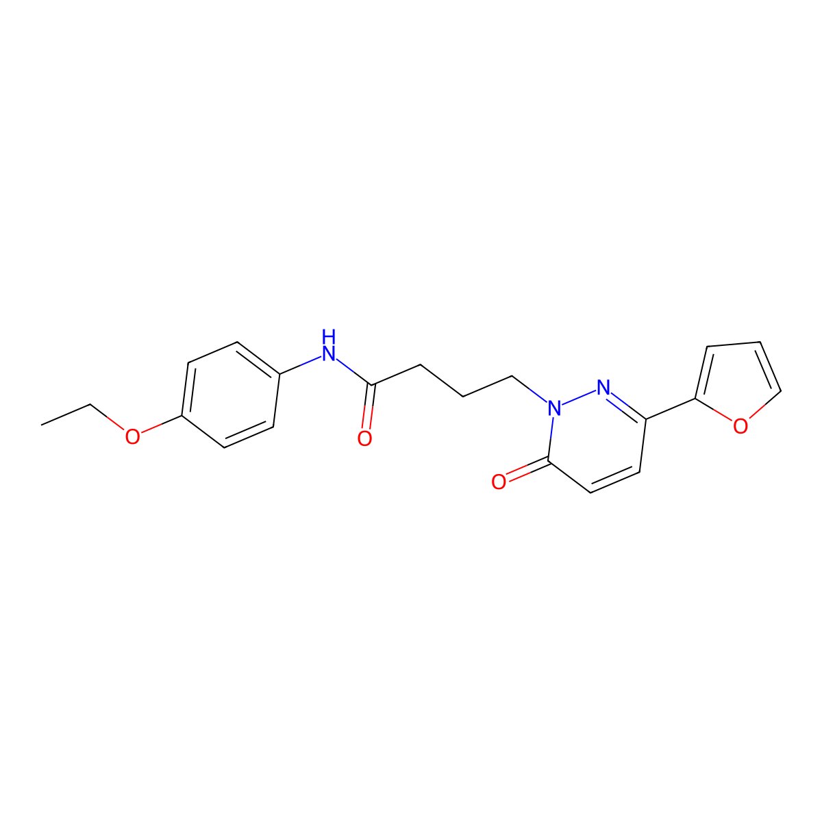 N-(4-ethoxyphenyl)-4-(3-(furan-2-yl)-6-oxopyridazin-1(6H)-yl)butanamide molecular structure, CAS 1021105-92-9