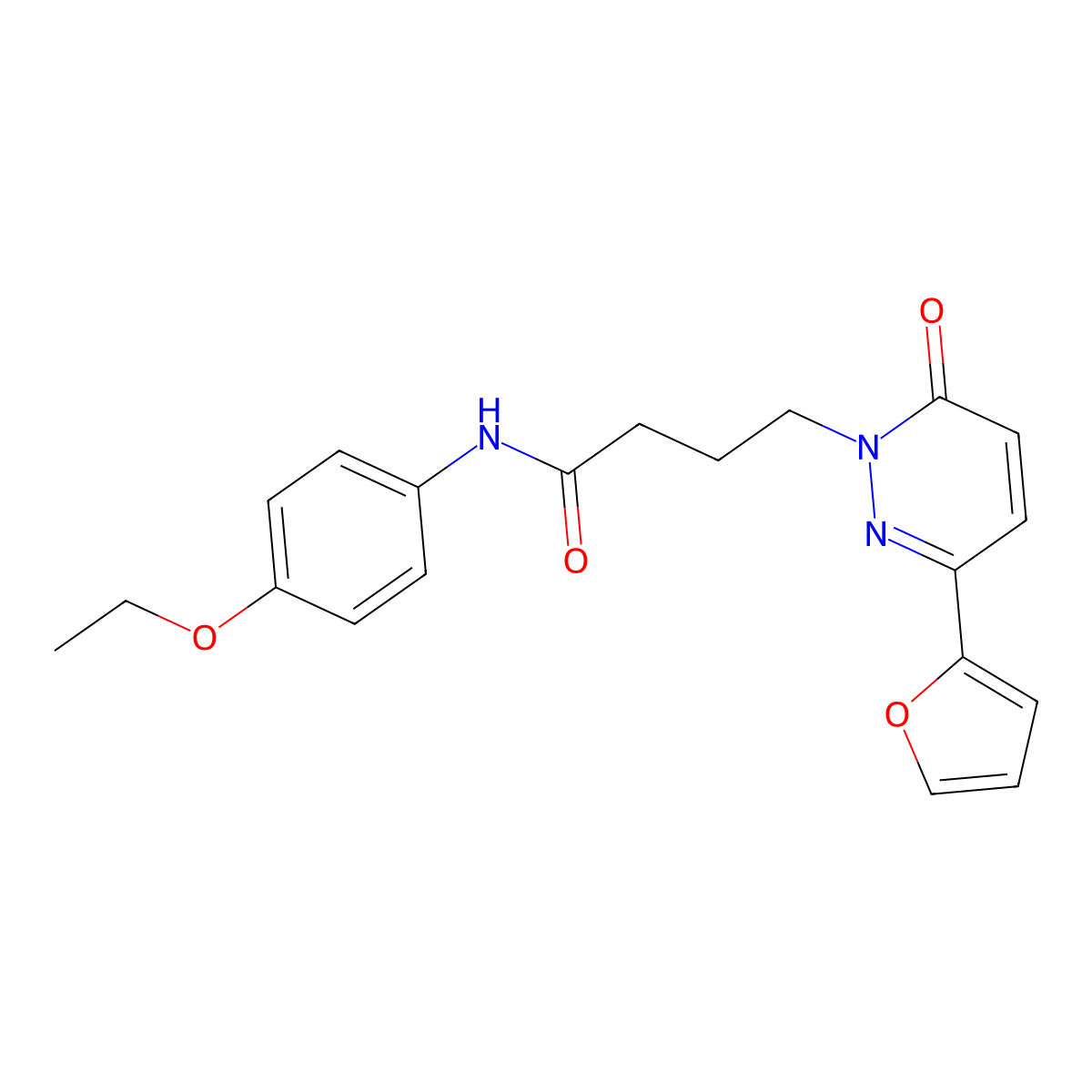 N-(4-ethoxyphenyl)-4-(3-(furan-2-yl)-6-oxopyridazin-1(6H)-yl)butanamide molecular structure, CAS 1021105-92-9
