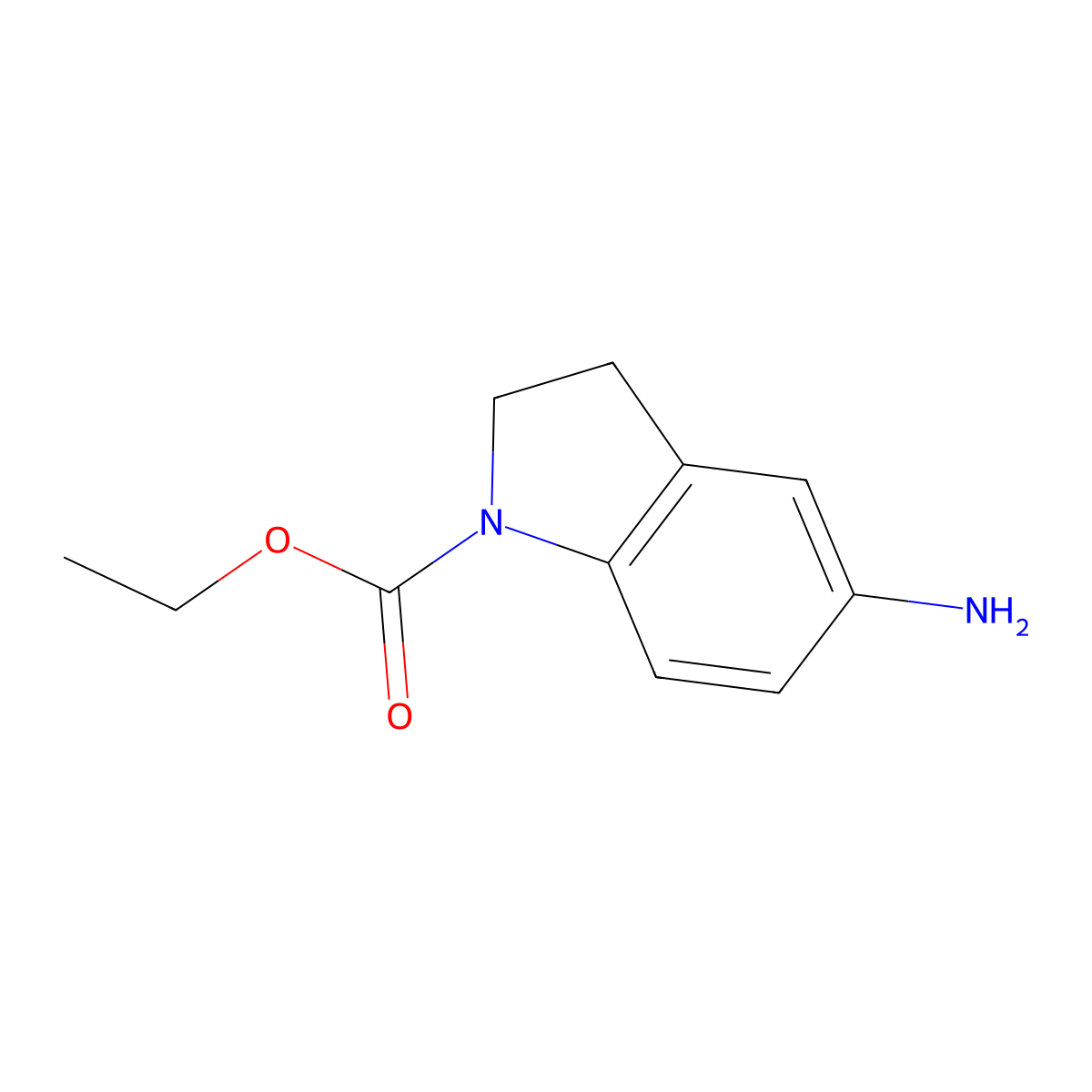 Ethyl 5-aminoindoline-1-carboxylate molecular structure, CAS 1021106-45-5