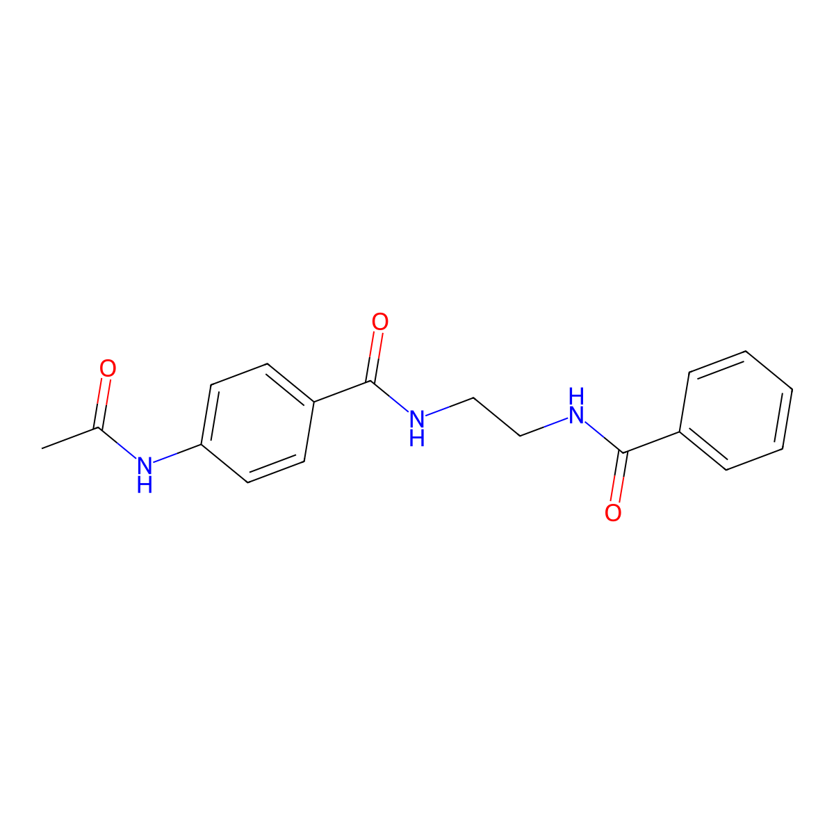 4-acetamido-N-(2-benzamidoethyl)benzamide molecular structure, CAS 1021107-78-7