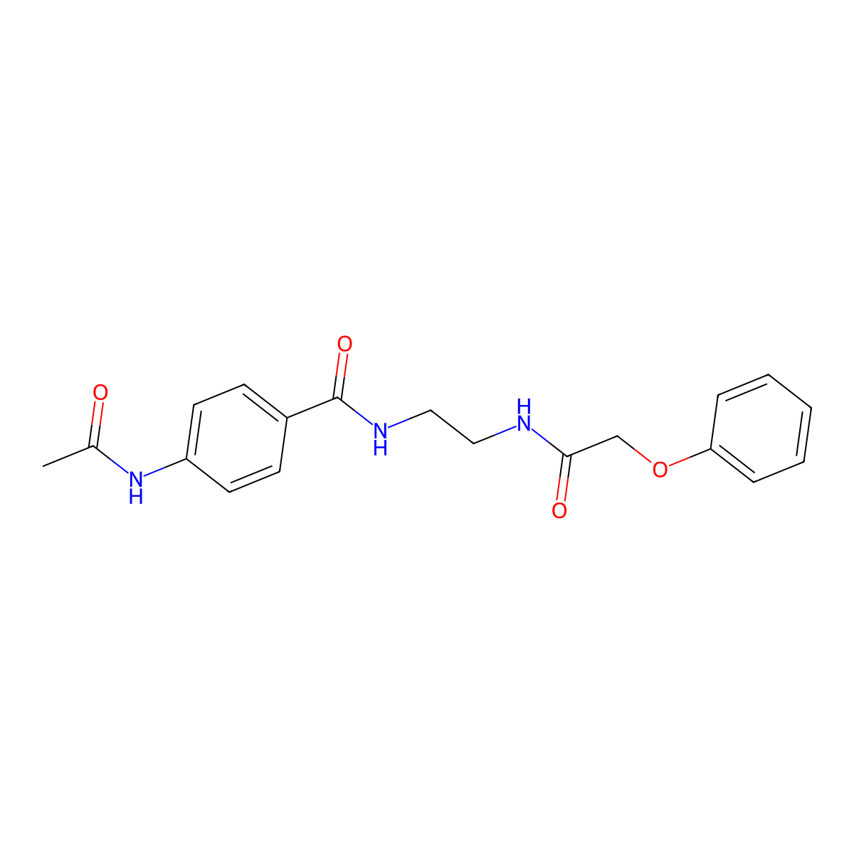 4-acetamido-N-(2-(2-phenoxyacetamido)ethyl)benzamide molecular structure, CAS 1021107-86-7