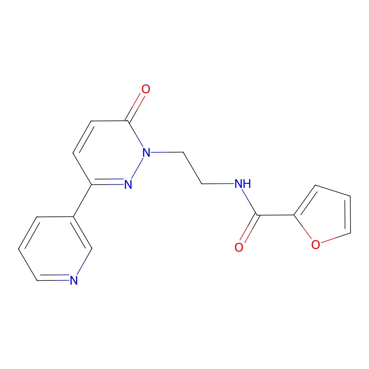 N-(2-(6-oxo-3-(pyridin-3-yl)pyridazin-1(6H)-yl)ethyl)furan-2-carboxamide molecular structure, CAS 1021108-20-2