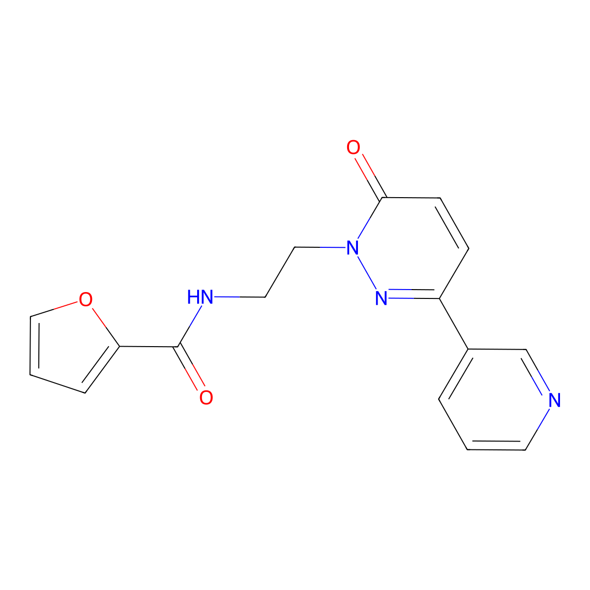N-(2-(6-oxo-3-(pyridin-3-yl)pyridazin-1(6H)-yl)ethyl)furan-2-carboxamide molecular structure, CAS 1021108-20-2