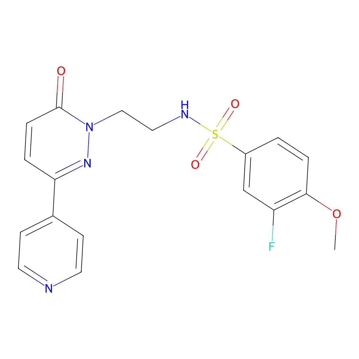 3-fluoro-4-methoxy-N-(2-(6-oxo-3-(pyridin-4-yl)pyridazin-1(6H)-yl)ethyl)benzenesulfonamide molecular structure, CAS 1021108-61-1