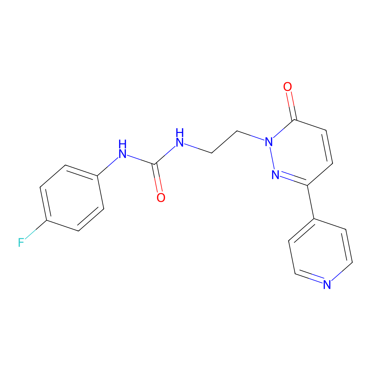 1-(4-fluorophenyl)-3-(2-(6-oxo-3-(pyridin-4-yl)pyridazin-1(6H)-yl)ethyl)urea molecular structure, CAS 1021108-77-9