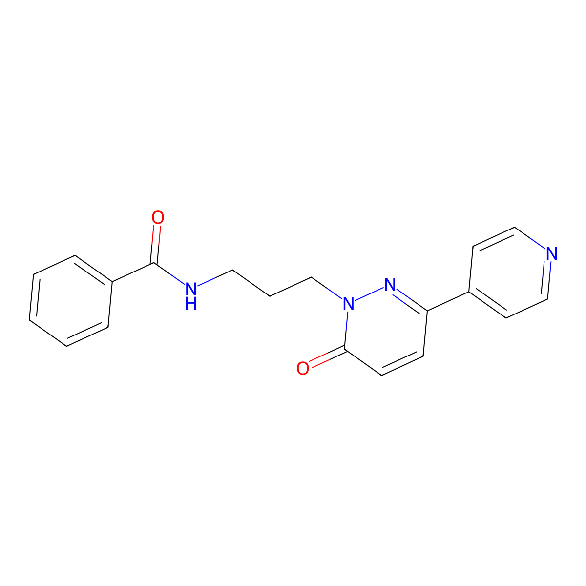 N-(3-(6-oxo-3-(pyridin-4-yl)pyridazin-1(6H)-yl)propyl)benzamide molecular structure, CAS 1021108-92-8