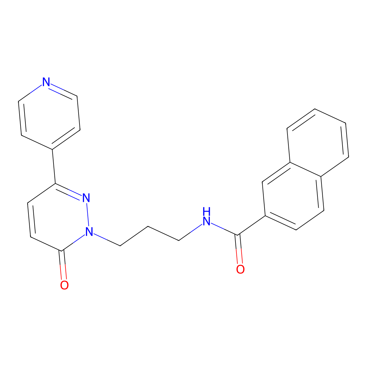 N-(3-(6-oxo-3-(pyridin-4-yl)pyridazin-1(6H)-yl)propyl)-2-naphthamide molecular structure, CAS 1021108-96-2