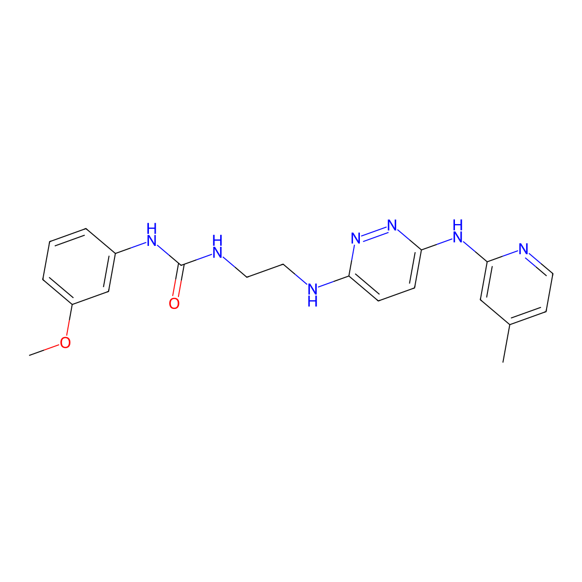 1-(3-Methoxyphenyl)-3-(2-((6-((4-methylpyridin-2-yl)amino)pyridazin-3-yl)amino)ethyl)urea molecular structure, CAS 1021109-18-1