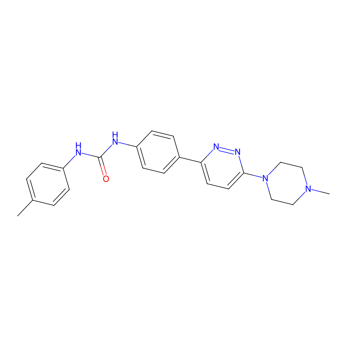 1-(4-(6-(4-Methylpiperazin-1-yl)pyridazin-3-yl)phenyl)-3-(p-tolyl)urea molecular structure, CAS 1021111-92-1