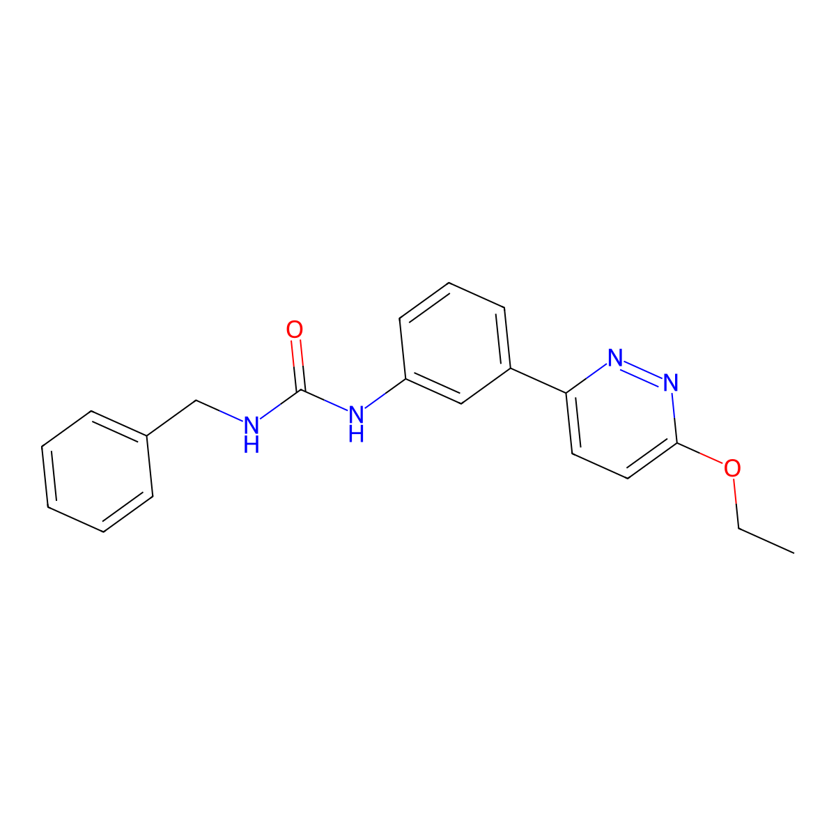 1-Benzyl-3-[3-(6-ethoxypyridazin-3-yl)phenyl]urea molecular structure, CAS 1021111-94-3