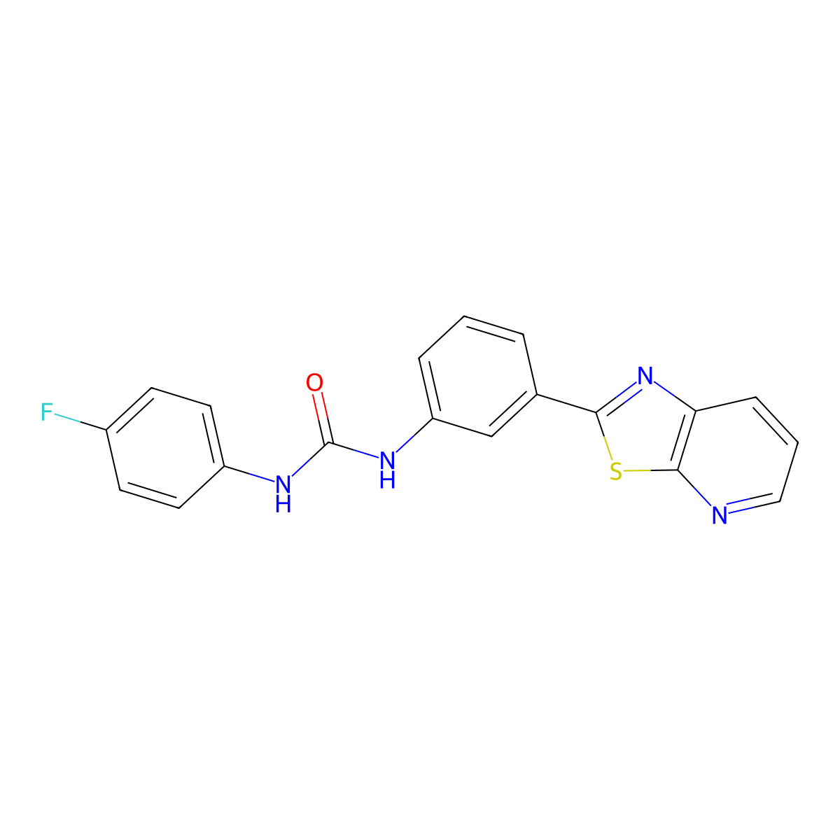 1-(4-Fluorophenyl)-3-(3-(thiazolo[5,4-b]pyridin-2-yl)phenyl)urea molecular structure, CAS 1021111-98-7