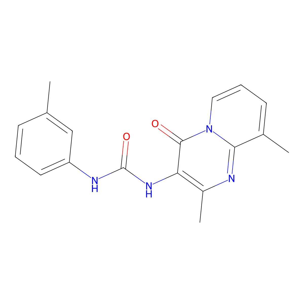 1-(2,9-dimethyl-4-oxo-4H-pyrido[1,2-a]pyrimidin-3-yl)-3-(m-tolyl)urea molecular structure, CAS 1021112-56-0