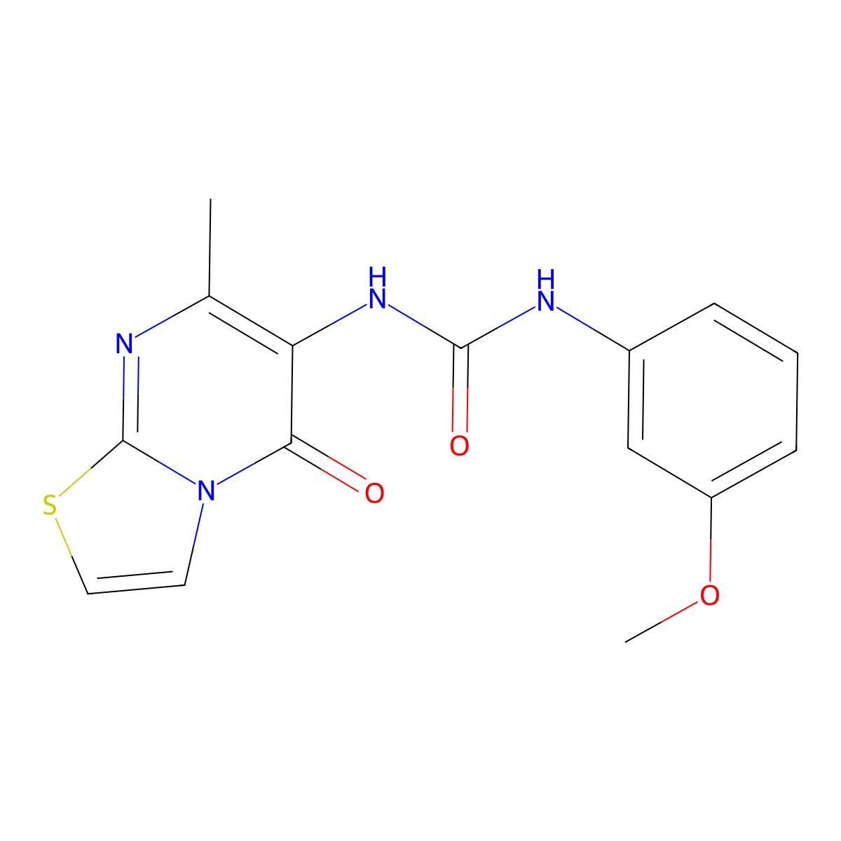 1-(3-methoxyphenyl)-3-(7-methyl-5-oxo-5H-thiazolo[3,2-a]pyrimidin-6-yl)urea molecular structure, CAS 1021112-61-7
