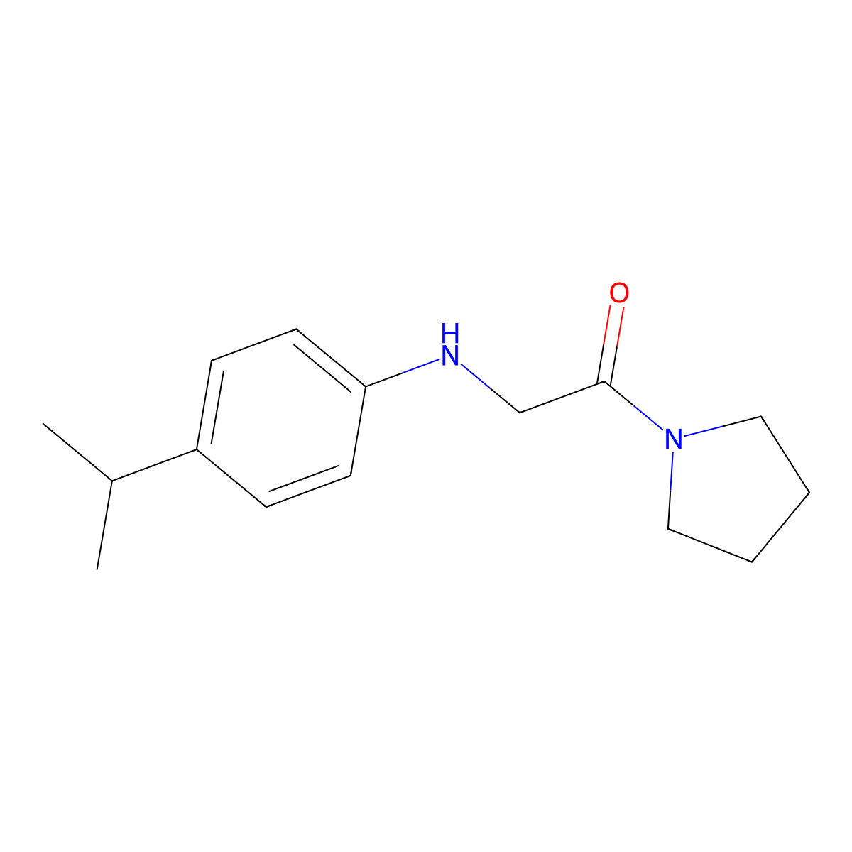 2-{[4-(Propan-2-yl)phenyl]amino}-1-(pyrrolidin-1-yl)ethan-1-one molecular structure, CAS 1021112-93-5