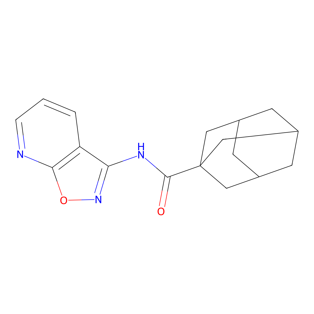 adamantanyl-N-isoxazolo[5,4-b]pyridin-3-ylcarboxamide molecular structure, CAS 1021113-35-8