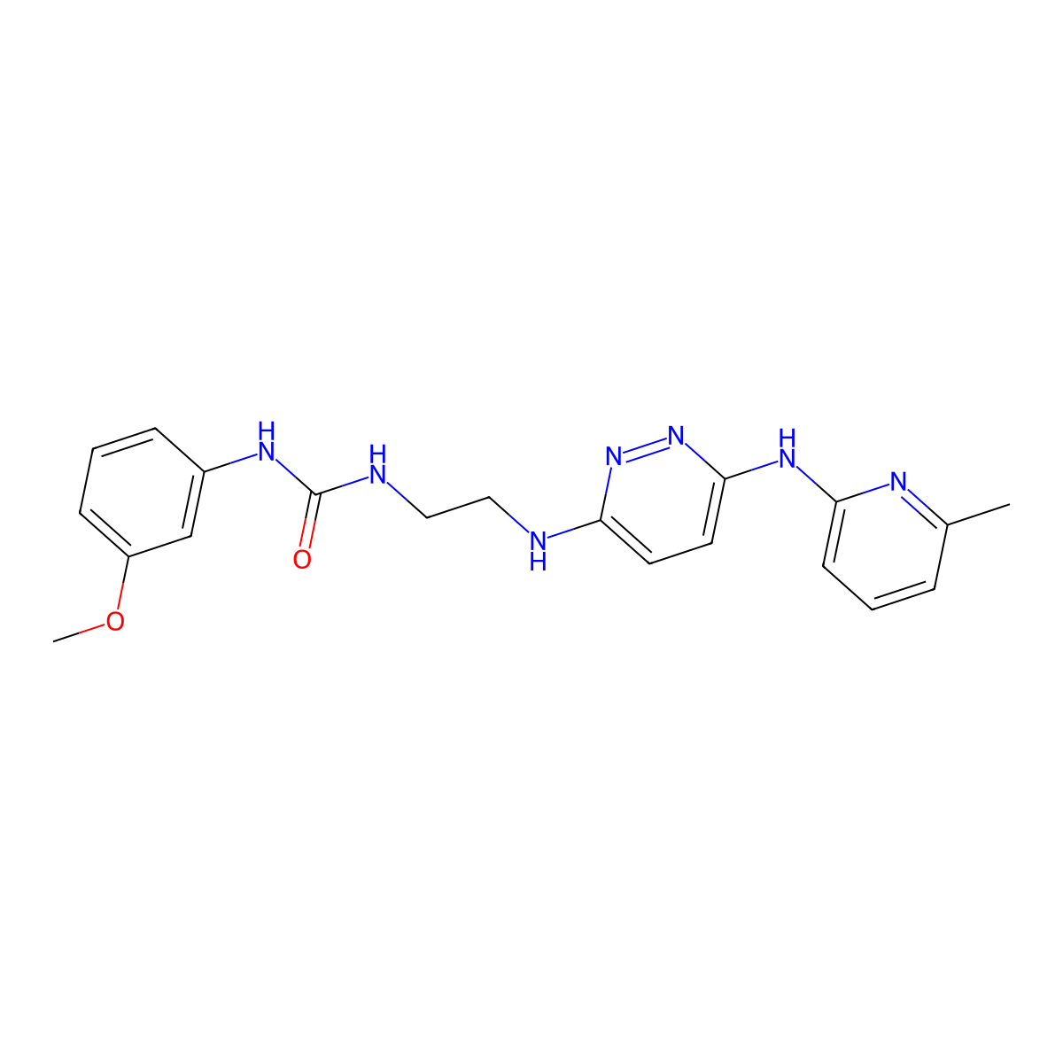 1-(3-Methoxyphenyl)-3-(2-((6-((6-methylpyridin-2-yl)amino)pyridazin-3-yl)amino)ethyl)urea molecular structure, CAS 1021114-45-3