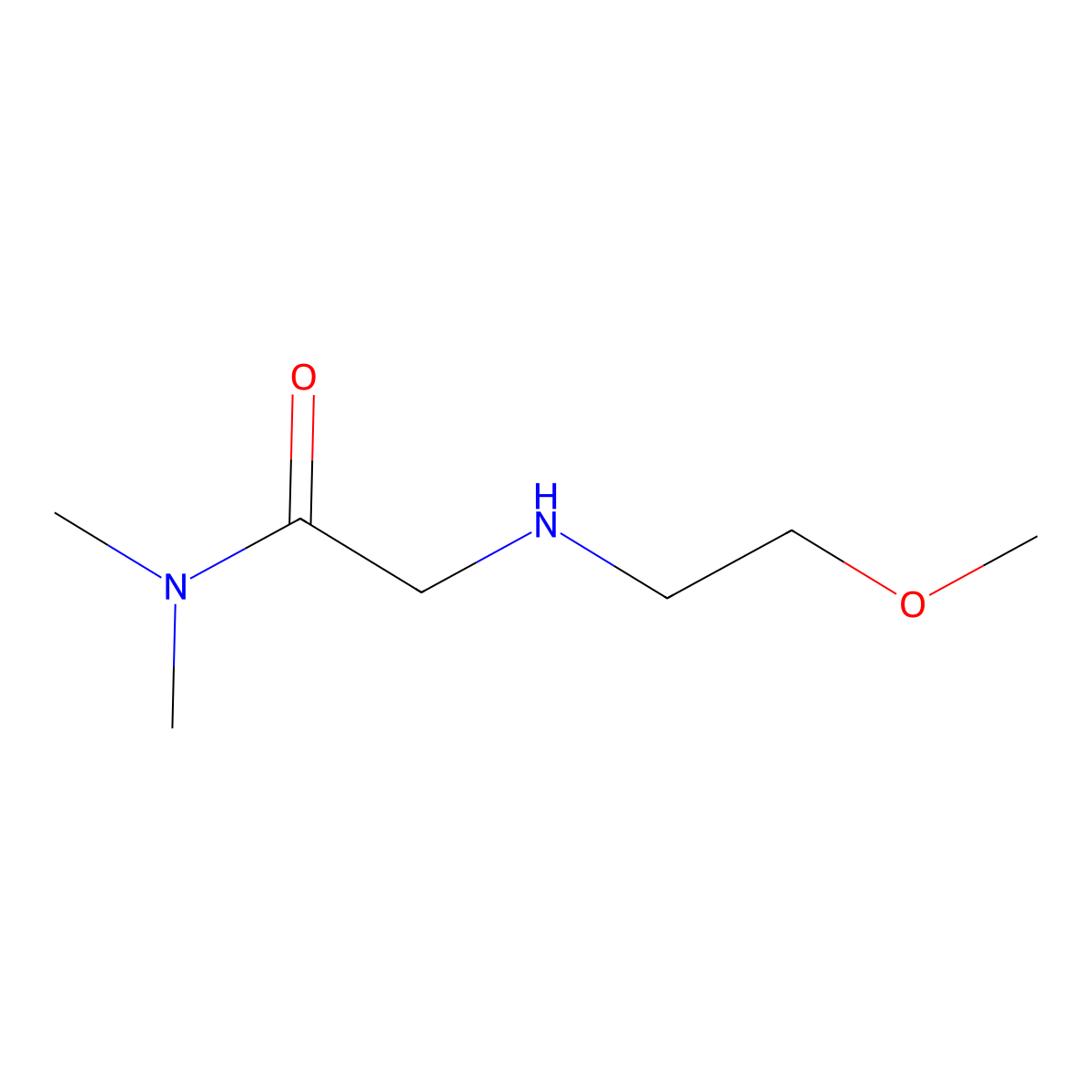 2-[(2-methoxyethyl)amino]-N,N-dimethylacetamide molecular structure, CAS 1021114-96-4