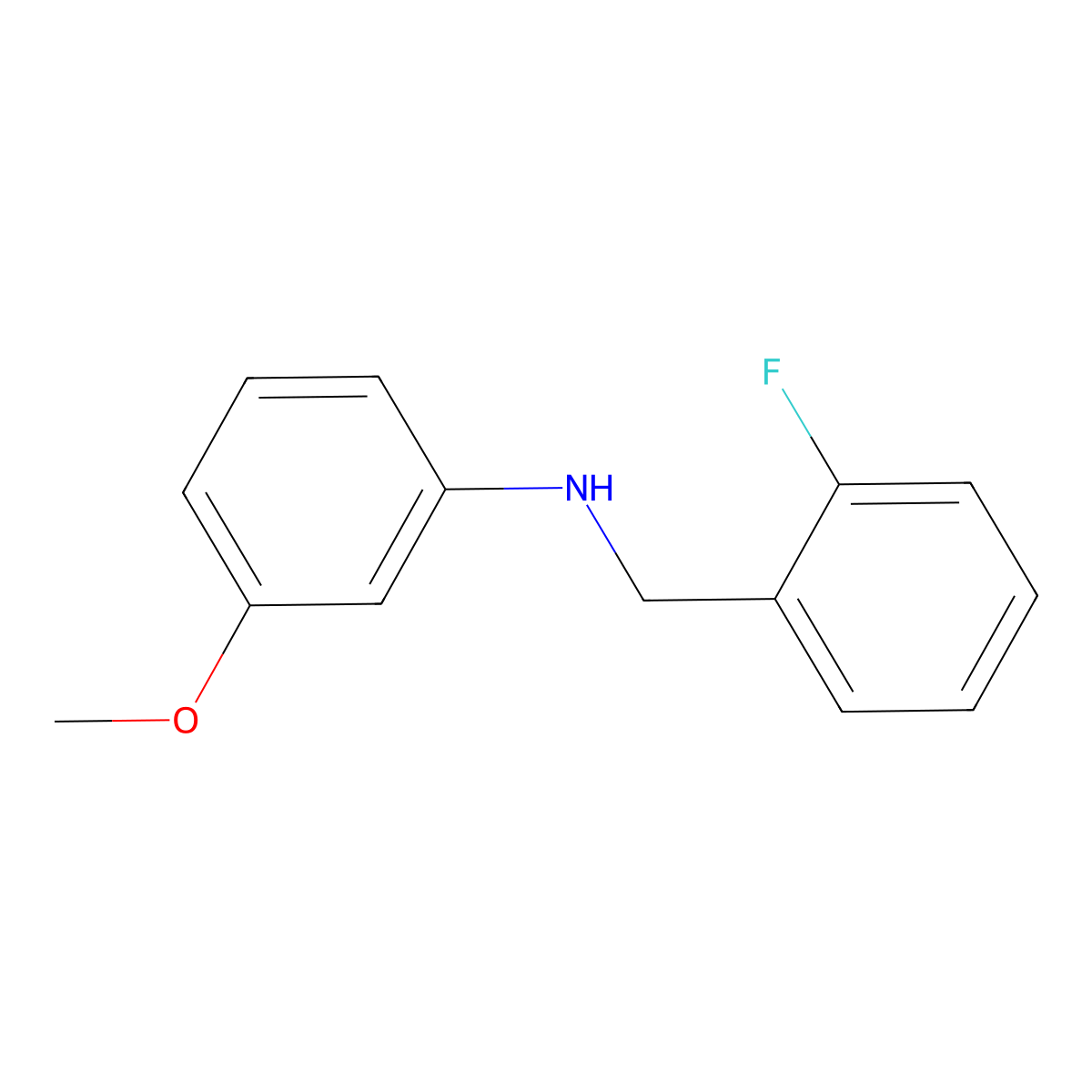 N-(2-Fluorobenzyl)-3-methoxyaniline molecular structure, CAS 1021115-24-1