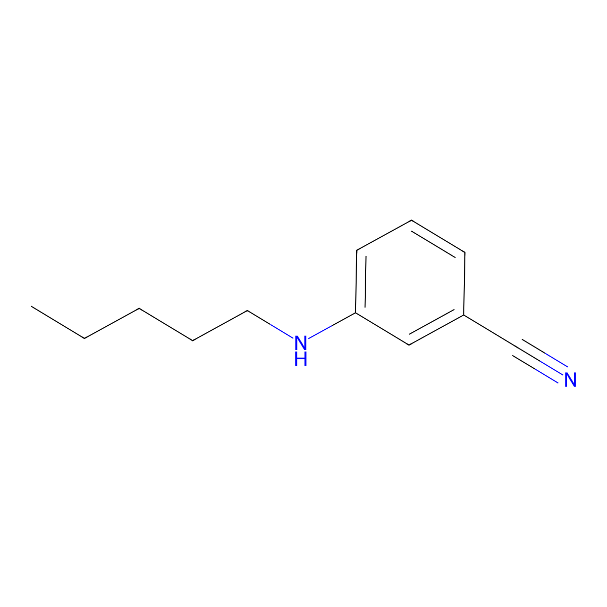 3-(Pentylamino)benzonitrile molecular structure, CAS 1021115-47-8