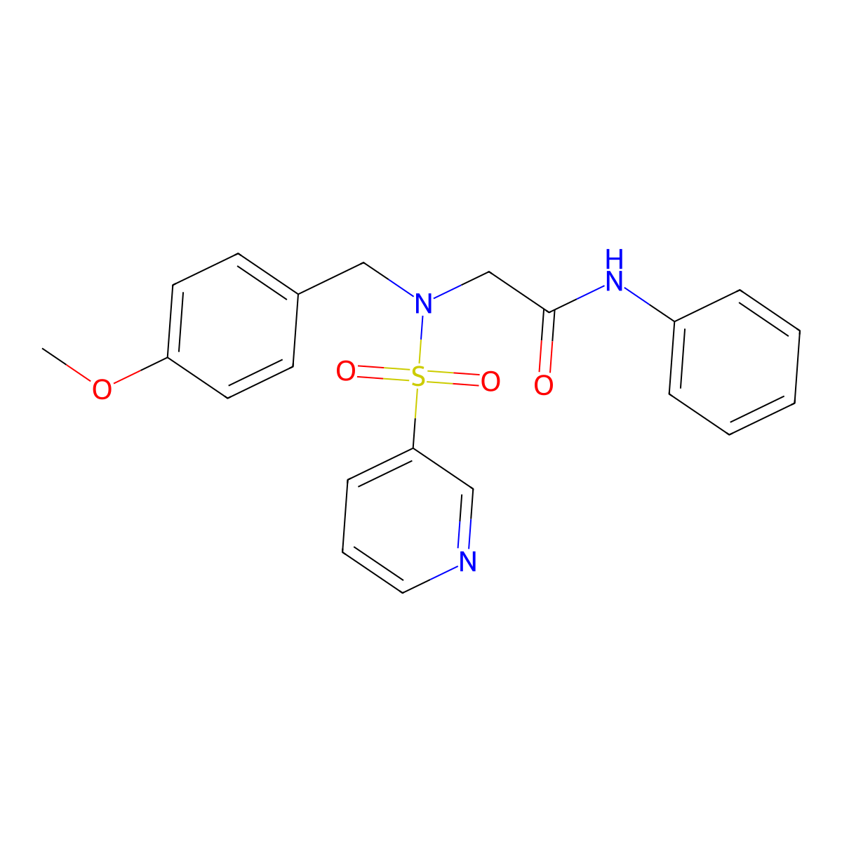 2-(N-(4-methoxybenzyl)pyridine-3-sulfonamido)-N-phenylacetamide molecular structure, CAS 1021118-94-4