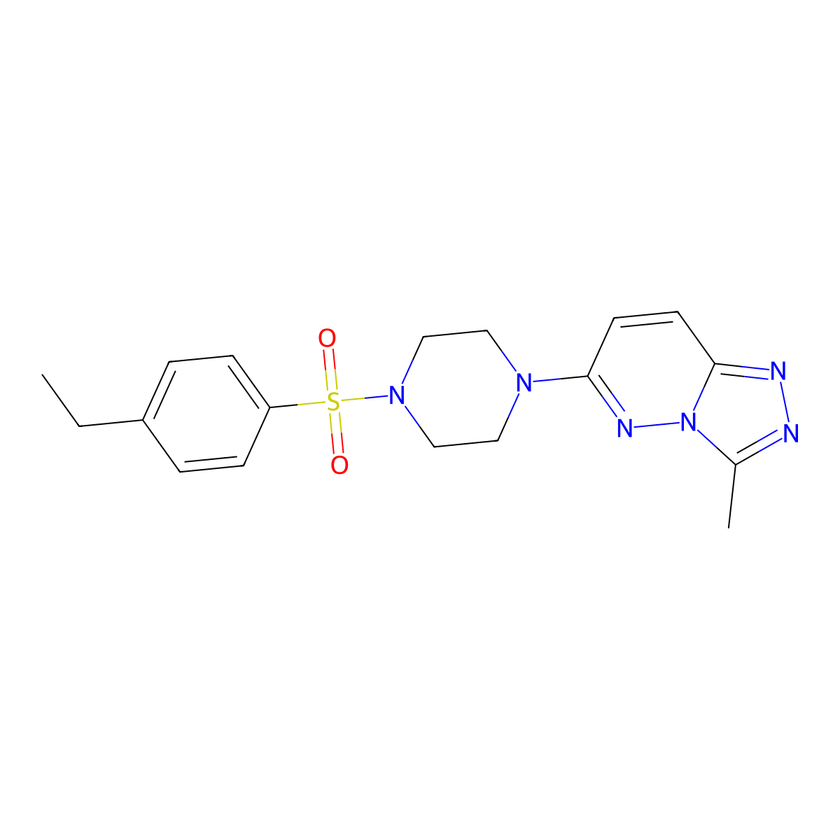 6-(4-((4-Ethylphenyl)sulfonyl)piperazin-1-yl)-3-methyl-[1,2,4]triazolo[4,3-b]pyridazine molecular structure, CAS 1021119-77-6