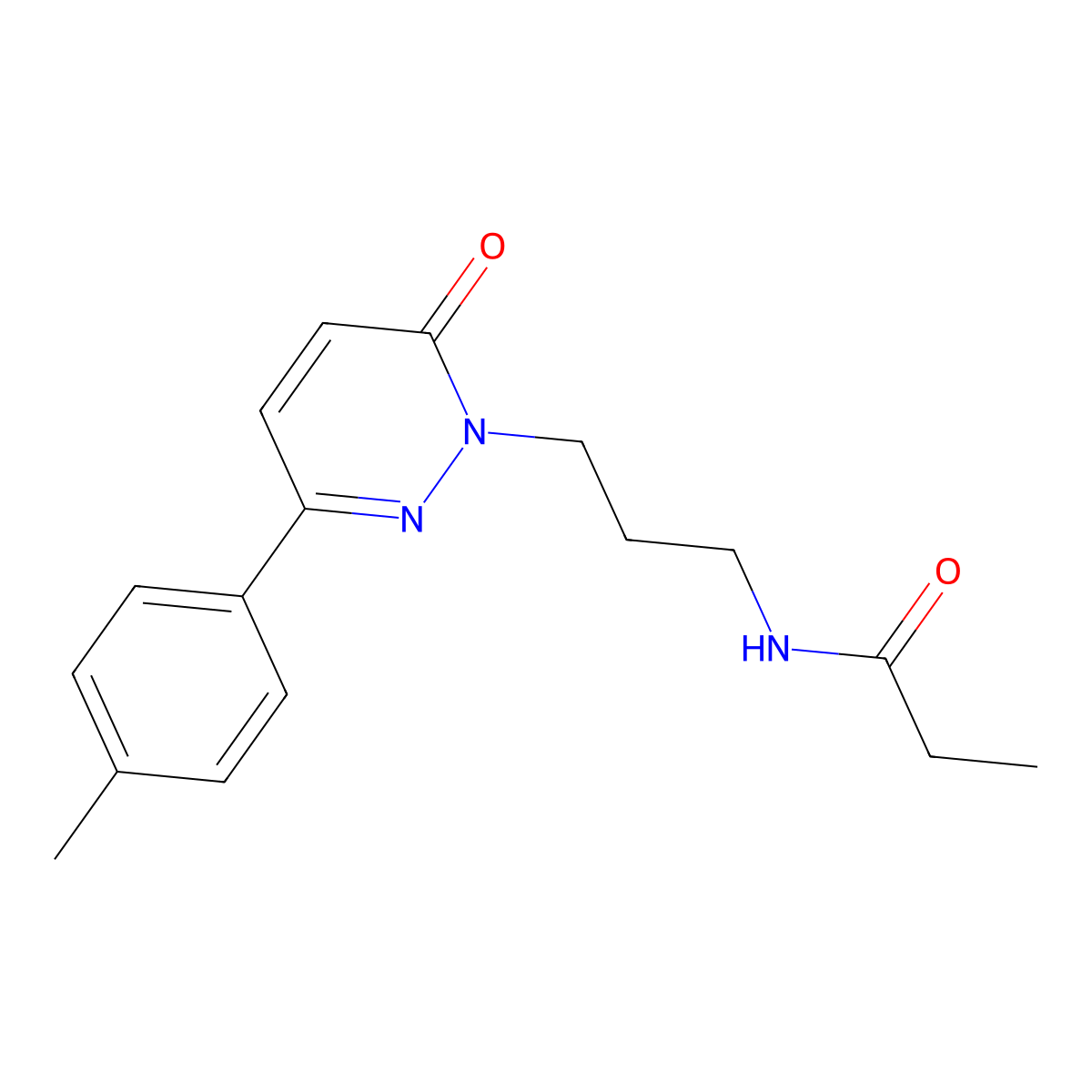 N-(3-(6-oxo-3-(p-tolyl)pyridazin-1(6H)-yl)propyl)propionamide molecular structure, CAS 1021120-43-3