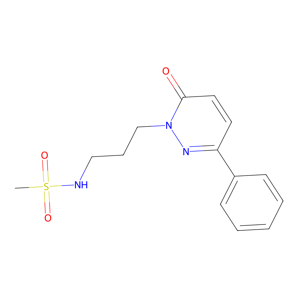 N-(3-(6-oxo-3-phenylpyridazin-1(6H)-yl)propyl)methanesulfonamide molecular structure, CAS 1021120-54-6