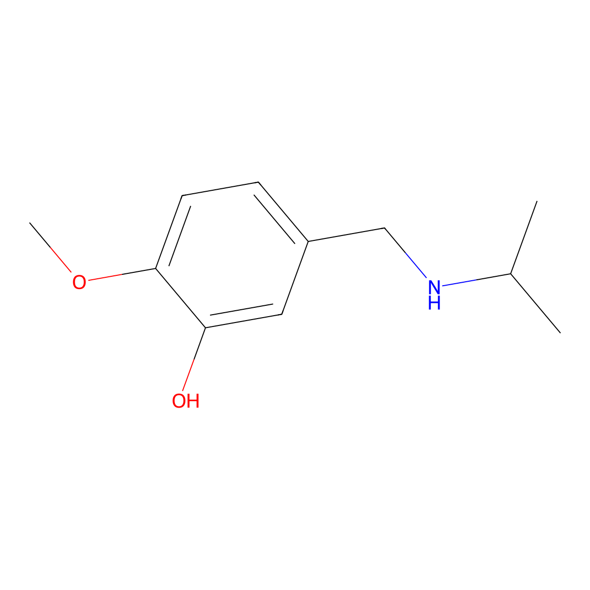 2-Methoxy-5-{[(propan-2-yl)amino]methyl}phenol molecular structure, CAS 1021121-20-9
