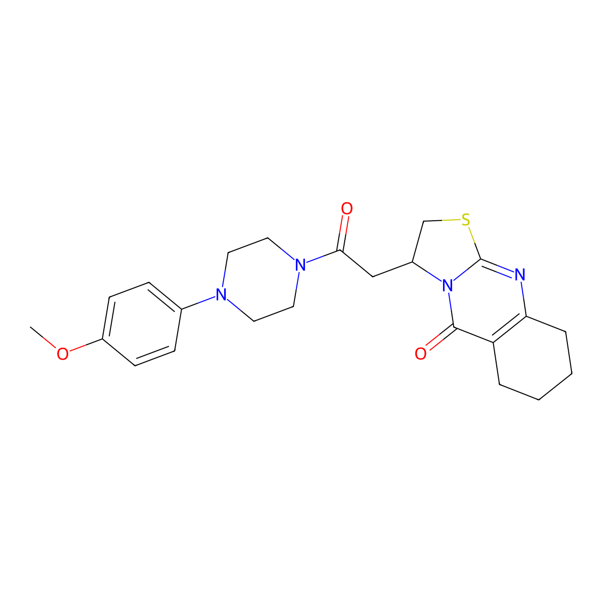 3-(2-(4-(4-methoxyphenyl)piperazin-1-yl)-2-oxoethyl)-6,7,8,9-tetrahydro-2H-thiazolo[2,3-b]quinazolin-5(3H)-one molecular structure, CAS 1021121-76-5