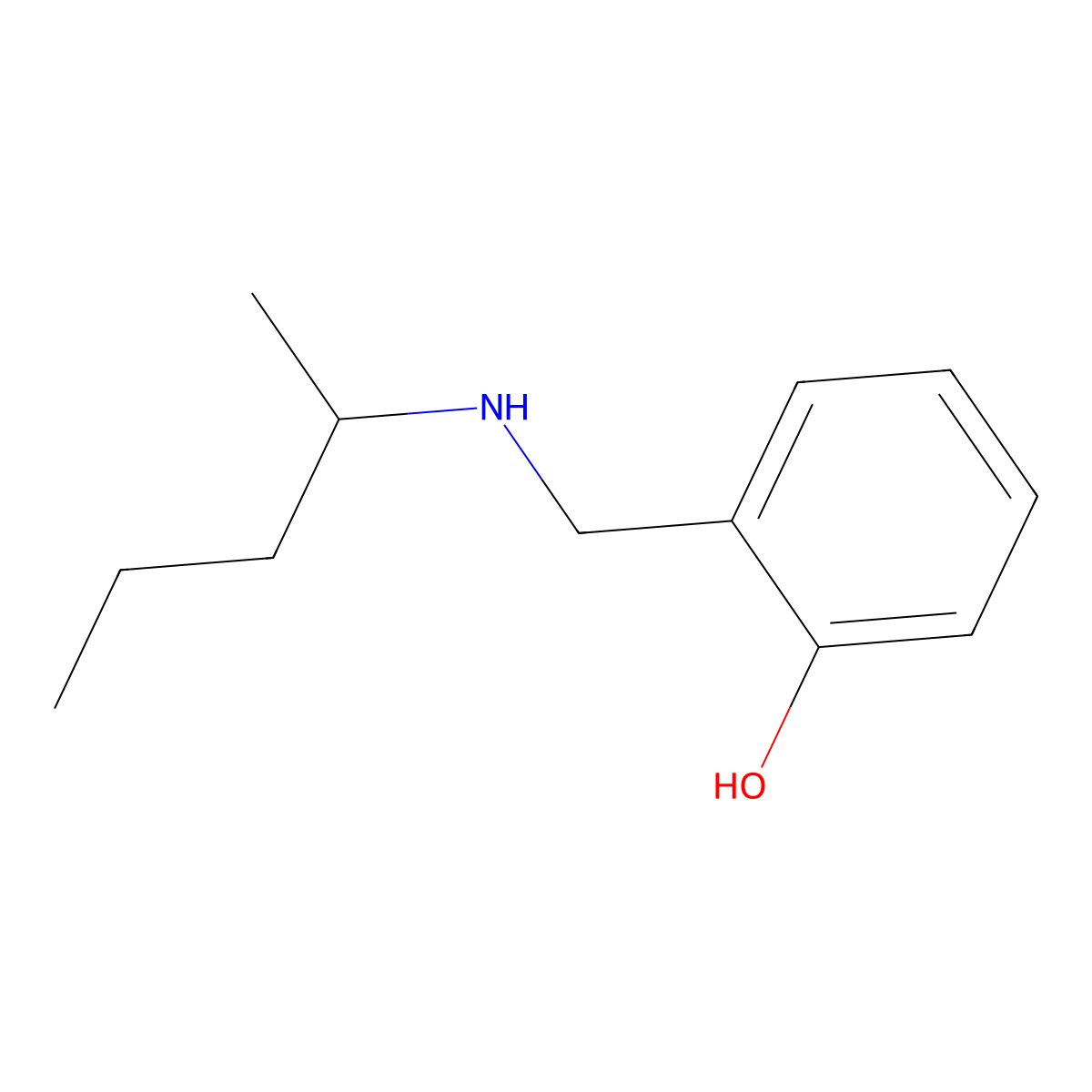 2-{[(Pentan-2-yl)amino]methyl}phenol molecular structure, CAS 1021122-17-7