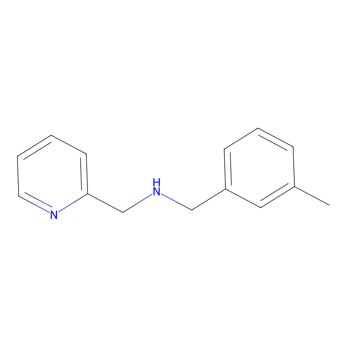 [(3-Methylphenyl)methyl][(pyridin-2-yl)methyl]amine molecular structure, CAS 1021122-71-3