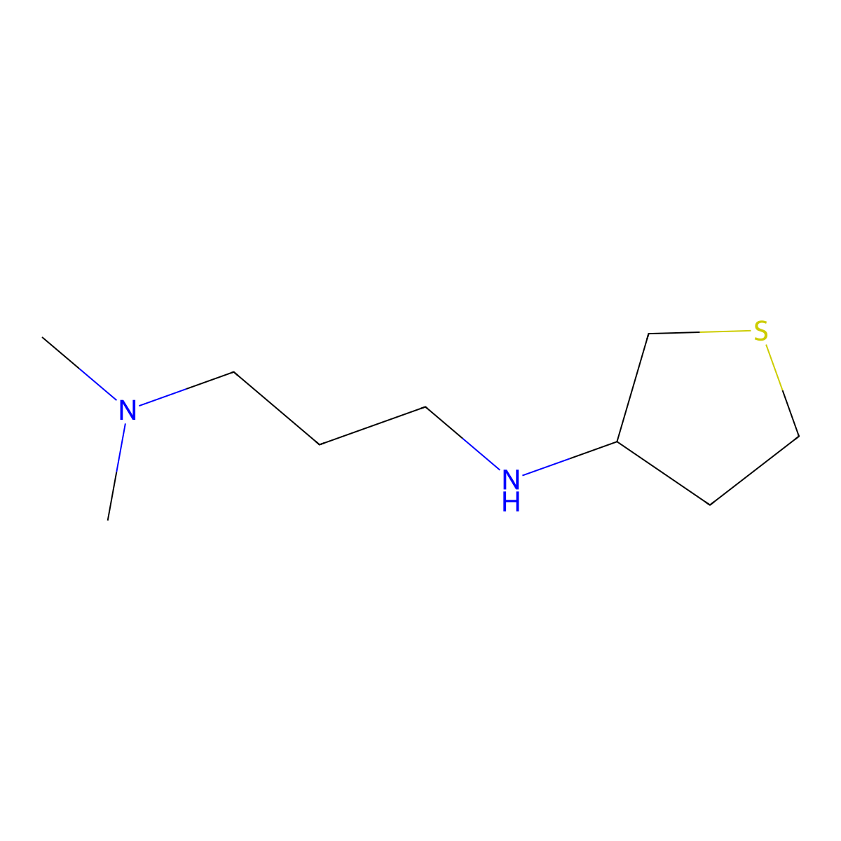 N-[3-(Dimethylamino)propyl]thiolan-3-amine molecular structure, CAS 1021123-73-8