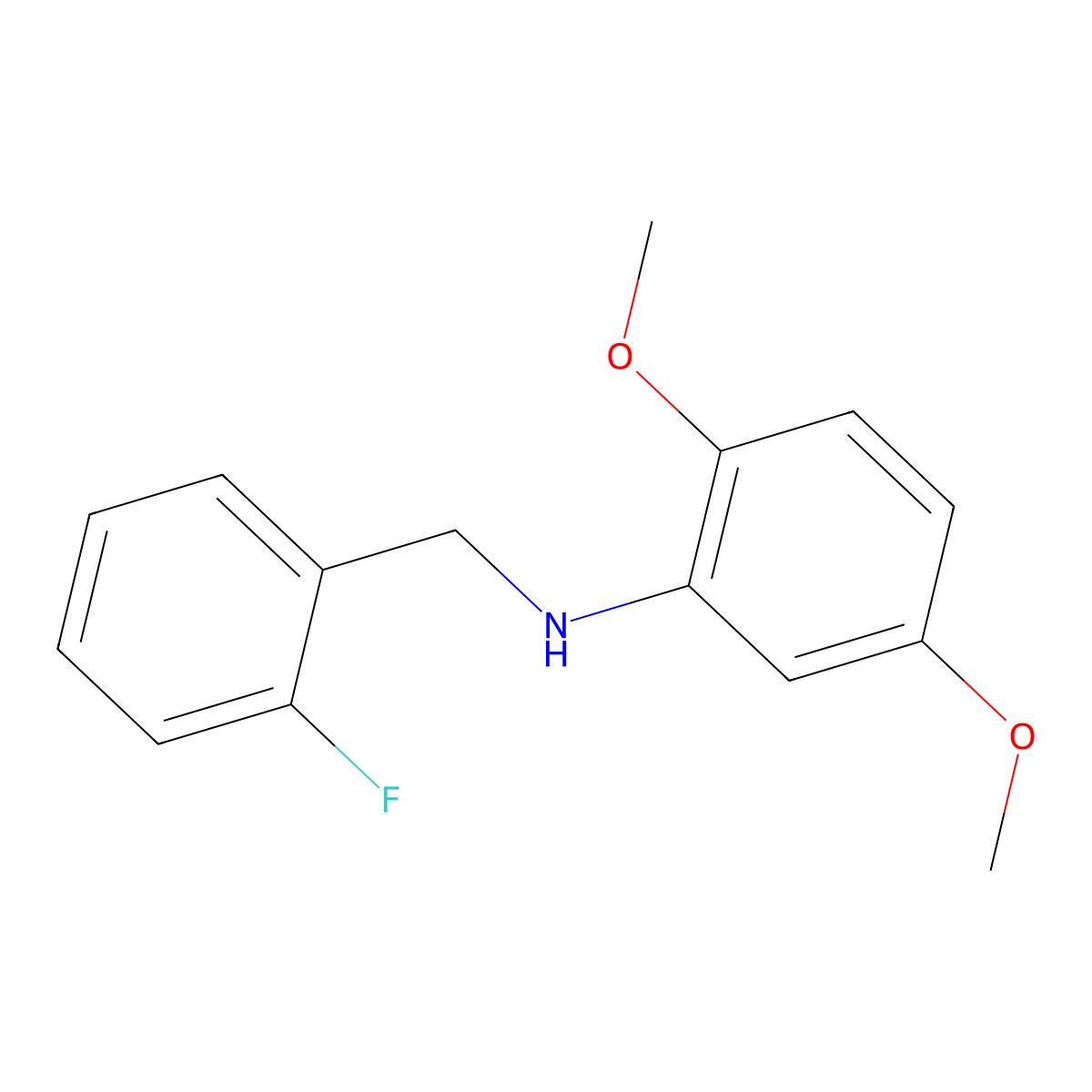 N-(2-Fluorobenzyl)-2,5-dimethoxyaniline molecular structure, CAS 1021124-41-3