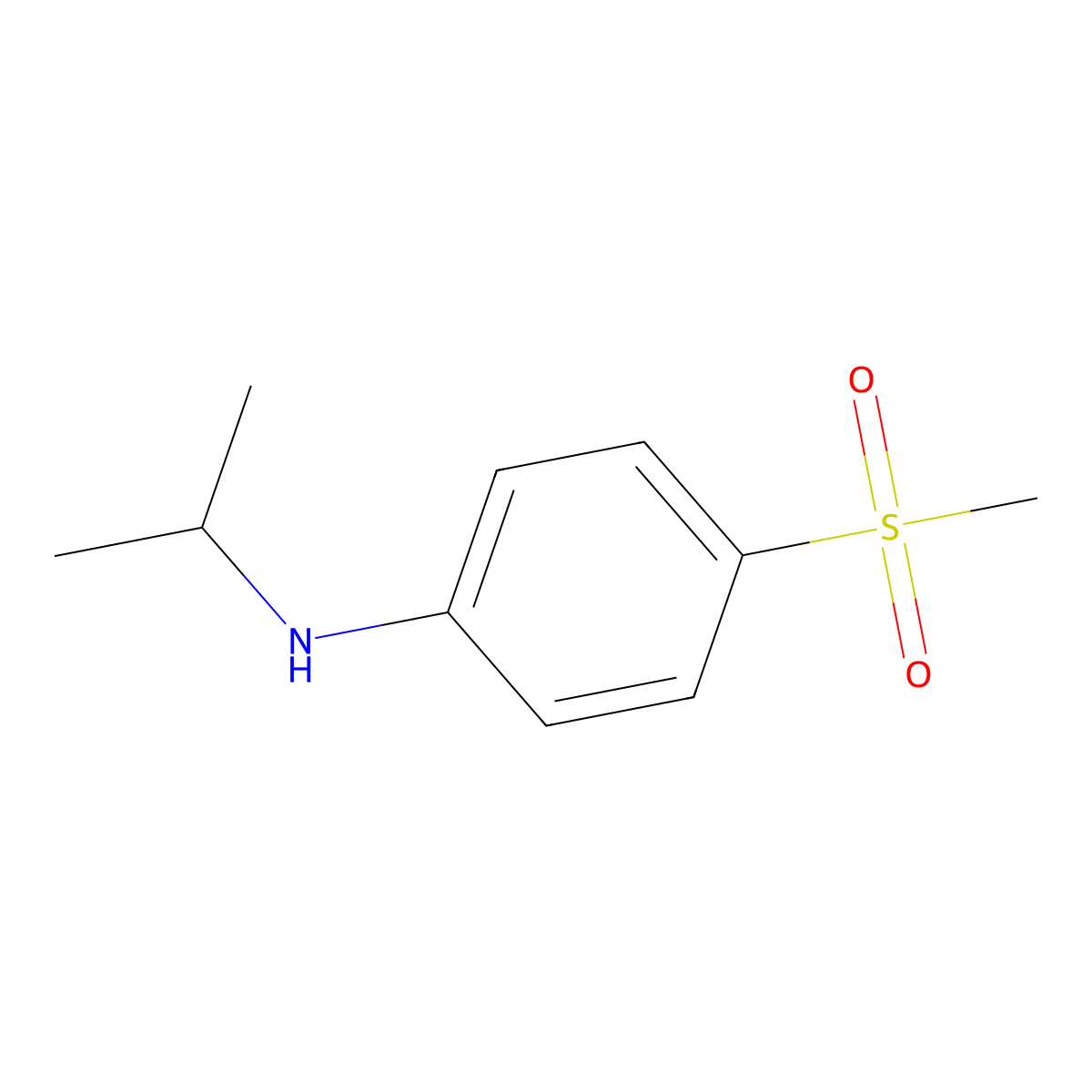 4-methanesulfonyl-N-(propan-2-yl)aniline molecular structure, CAS 1021125-82-5