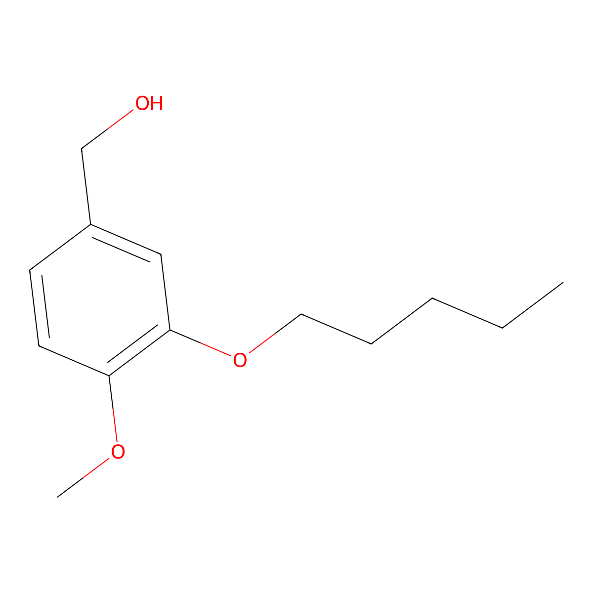 (4-Methoxy-3-(pentyloxy)phenyl)methanol molecular structure, CAS 1021127-21-8