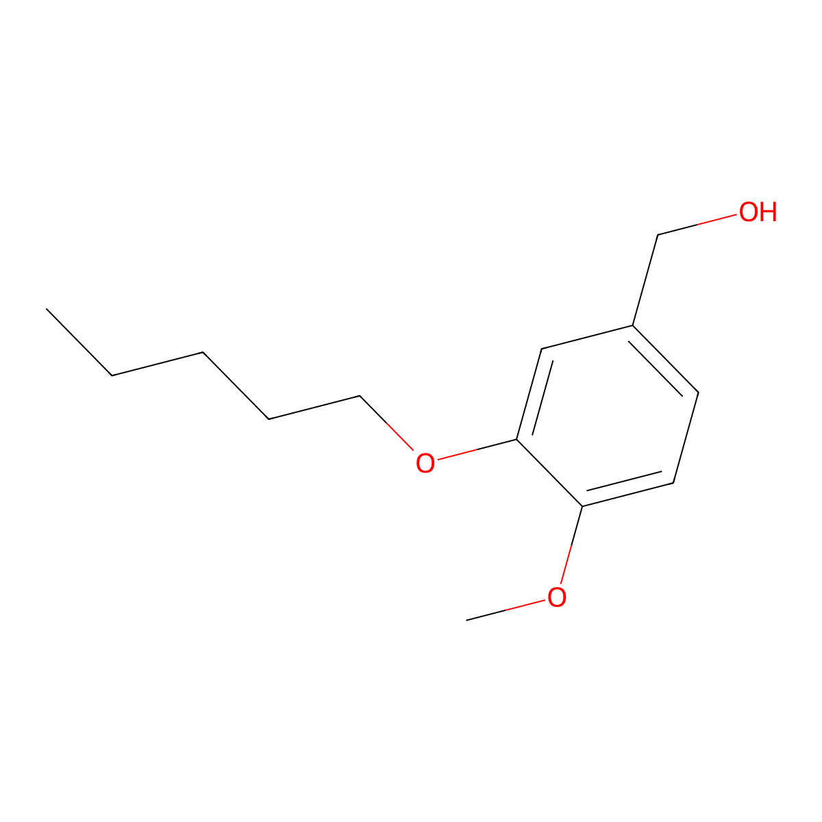 (4-Methoxy-3-(pentyloxy)phenyl)methanol molecular structure, CAS 1021127-21-8