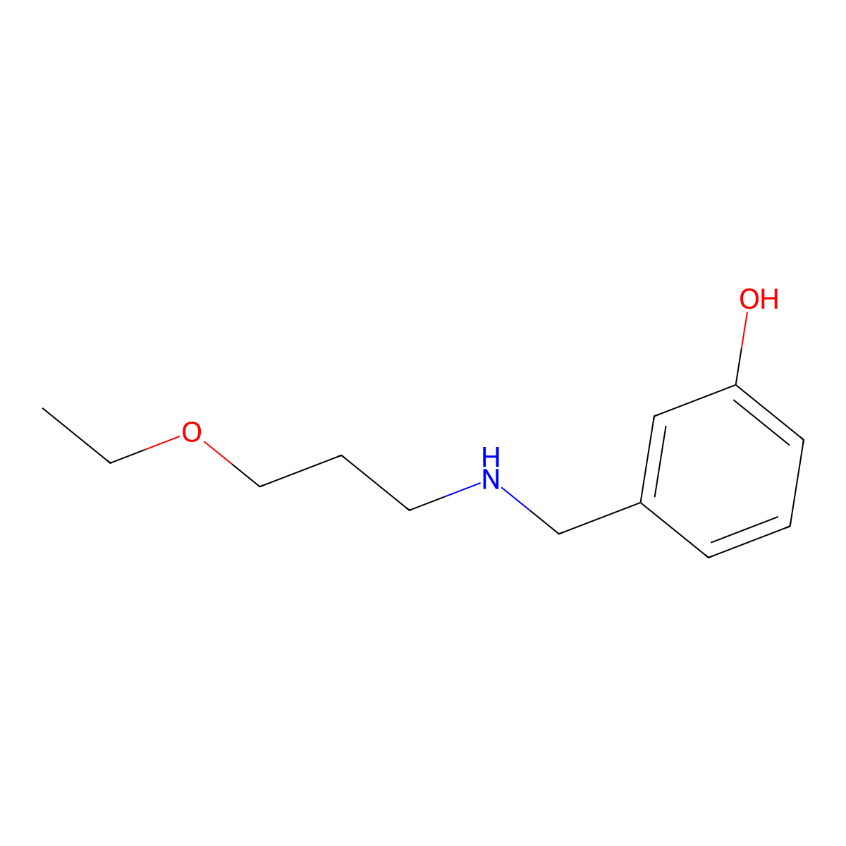 3-{[(3-Ethoxypropyl)amino]methyl}phenol molecular structure, CAS 1021129-97-4