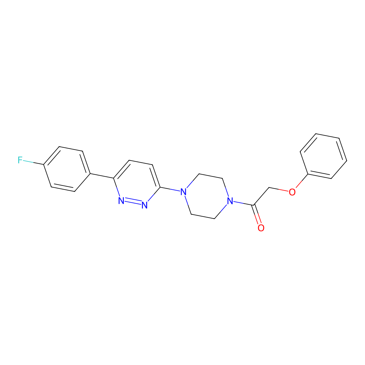 1-(4-(6-(4-Fluorophenyl)pyridazin-3-yl)piperazin-1-yl)-2-phenoxyethanone molecular structure, CAS 1021130-91-5