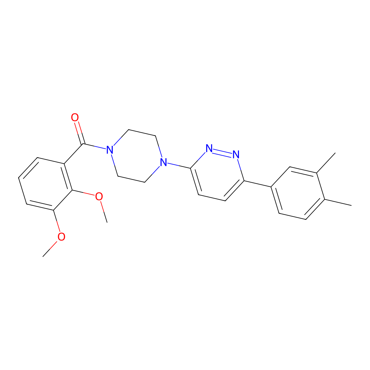 (2,3-Dimethoxyphenyl)(4-(6-(3,4-dimethylphenyl)pyridazin-3-yl)piperazin-1-yl)methanone molecular structure, CAS 1021131-09-8