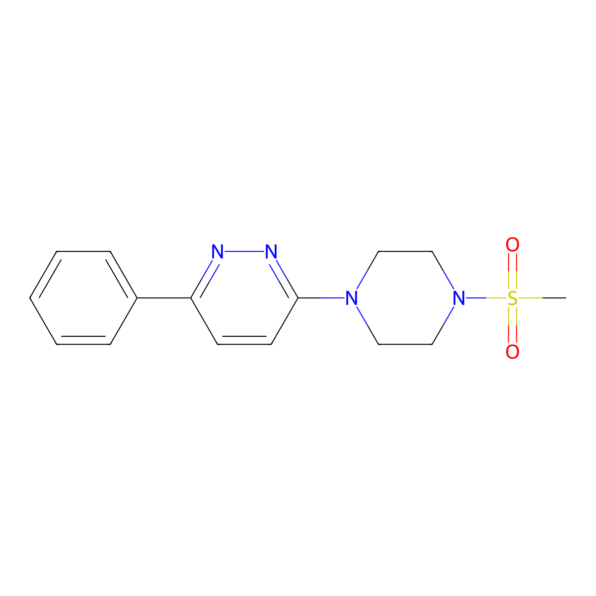 3-(4-(Methylsulfonyl)piperazin-1-yl)-6-phenylpyridazine molecular structure, CAS 1021131-22-5