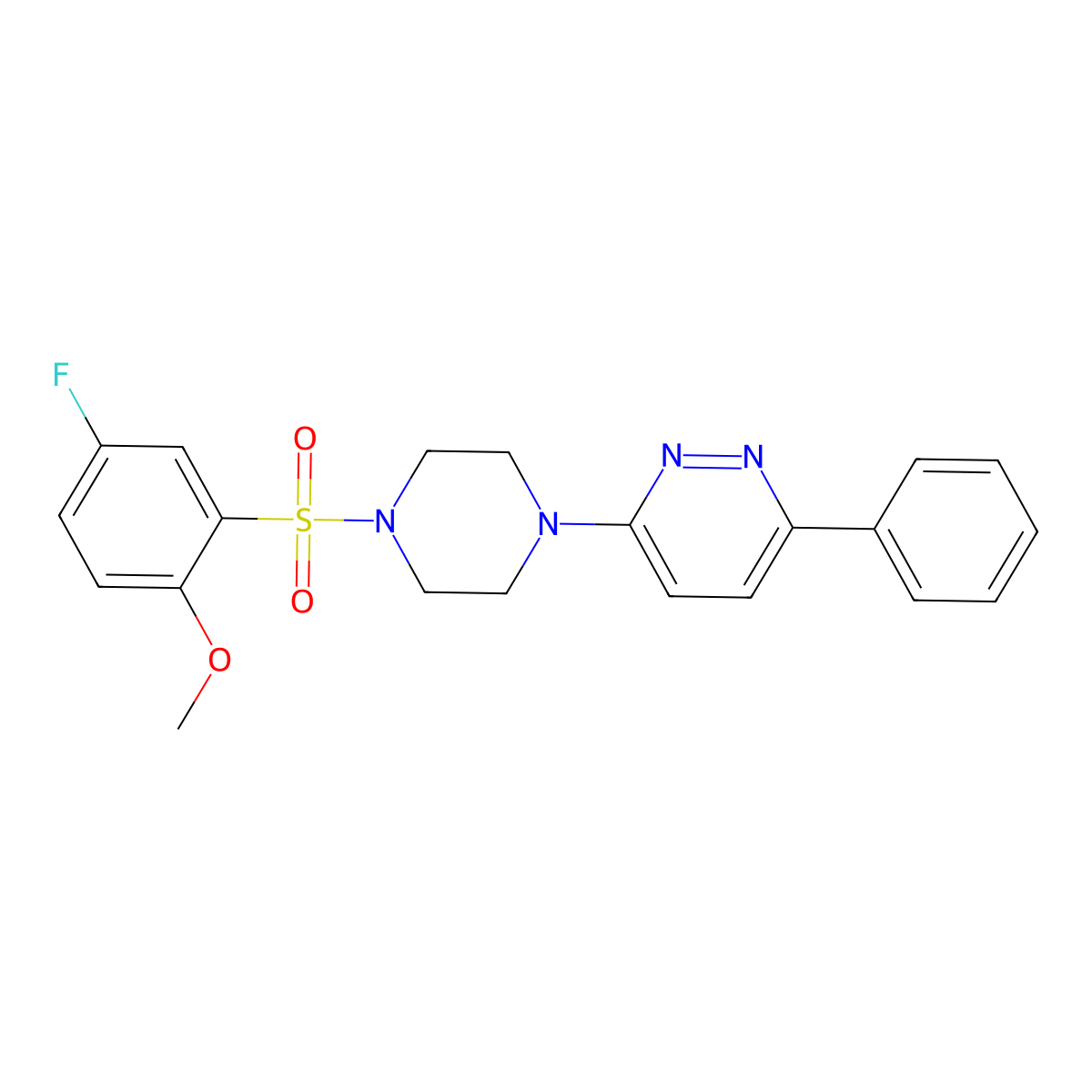 3-(4-((5-Fluoro-2-methoxyphenyl)sulfonyl)piperazin-1-yl)-6-phenylpyridazine molecular structure, CAS 1021131-23-6